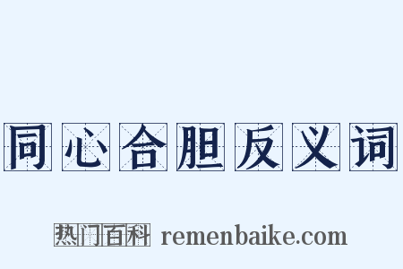 同心合胆反义词是什么意思的图片